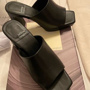 Jeffrey Campbell square toe platform sandal